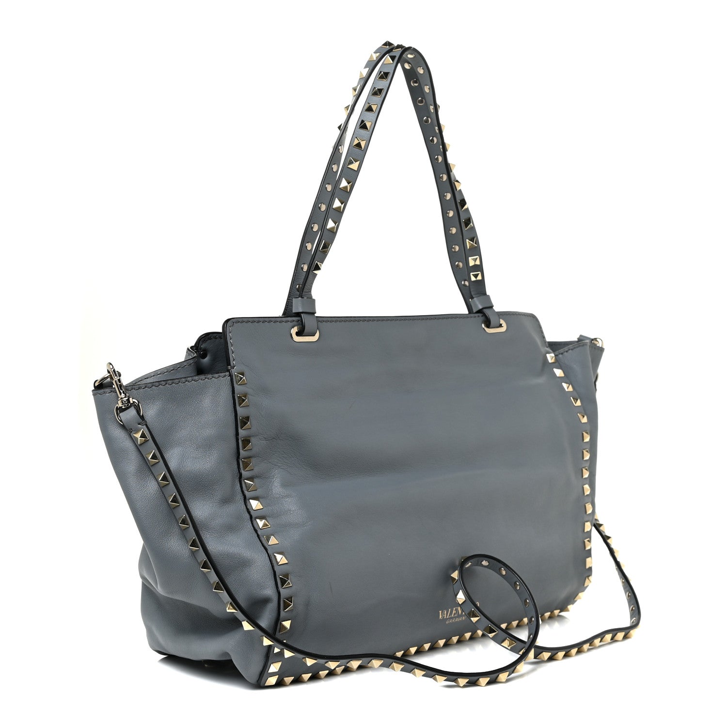 Valentino Garavani Vitello Medium Rockstud Tote London Stone 3 of 23