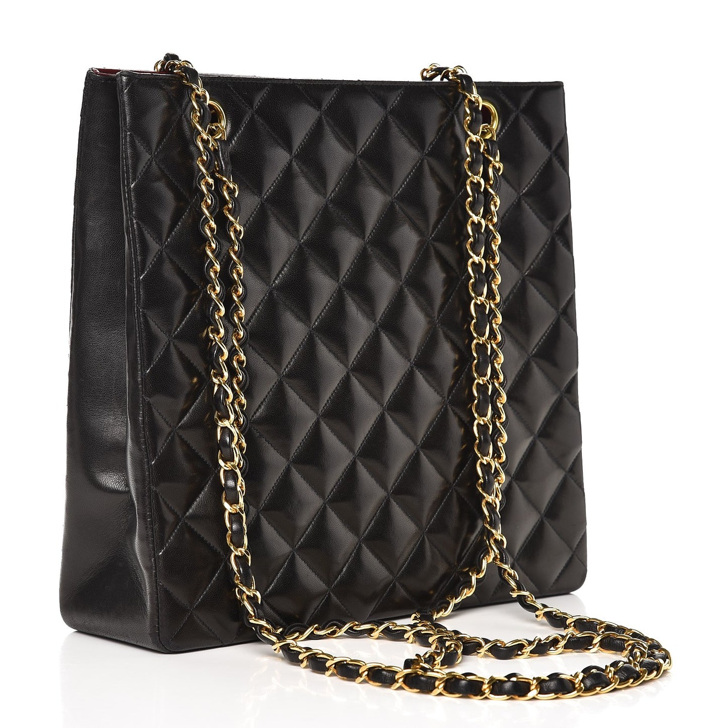 Lambskin Quilted Shoudler Bag Black