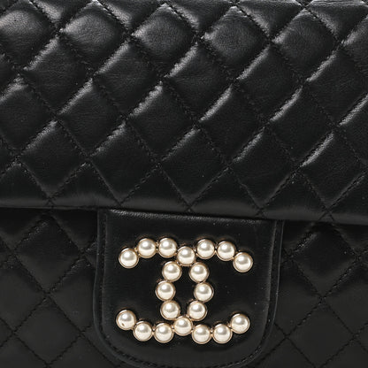 Chanel Lambskin Quilted Medium Westminster Pearl Flap Black 8 of 10