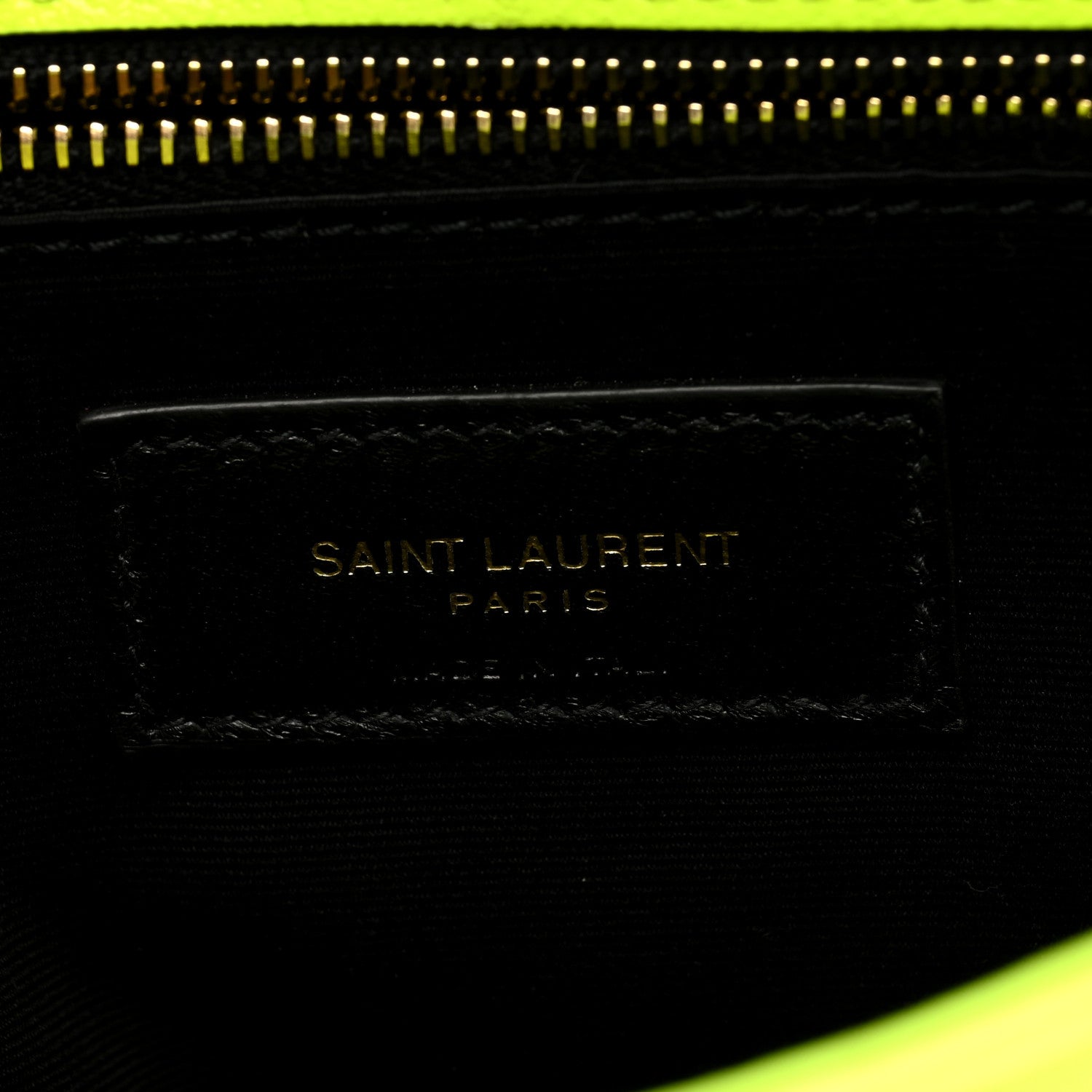 Saint Laurent Crinkled Calfskin Matelasse Monogram Medium Niki Chain Satchel Neon Yellow 6 of 9