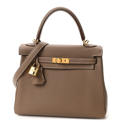 Hermes Togo Kelly Retourne 25 Etoupe 1 of 10