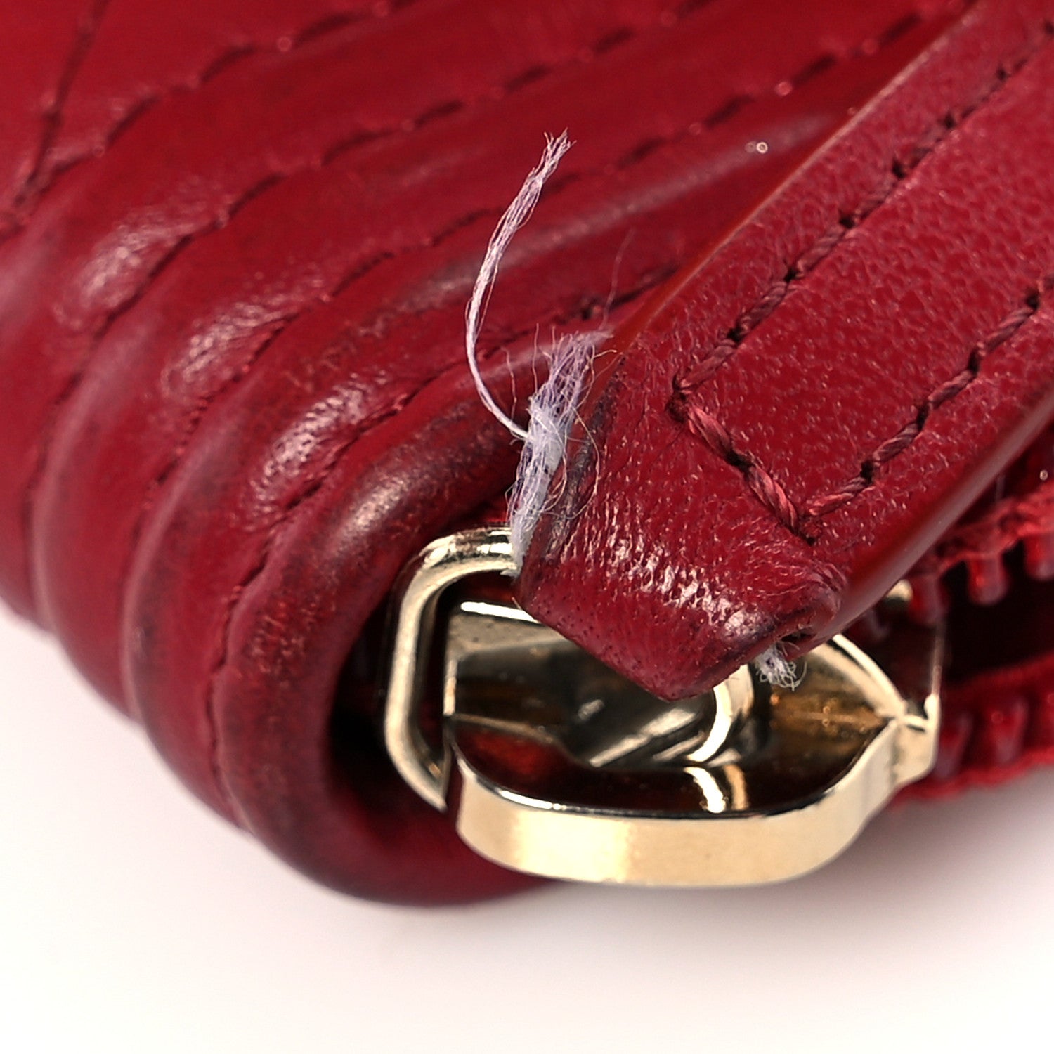 Chanel Lambskin Quilted Boy Zip Around Coin Purse Wallet Red 13 of 14