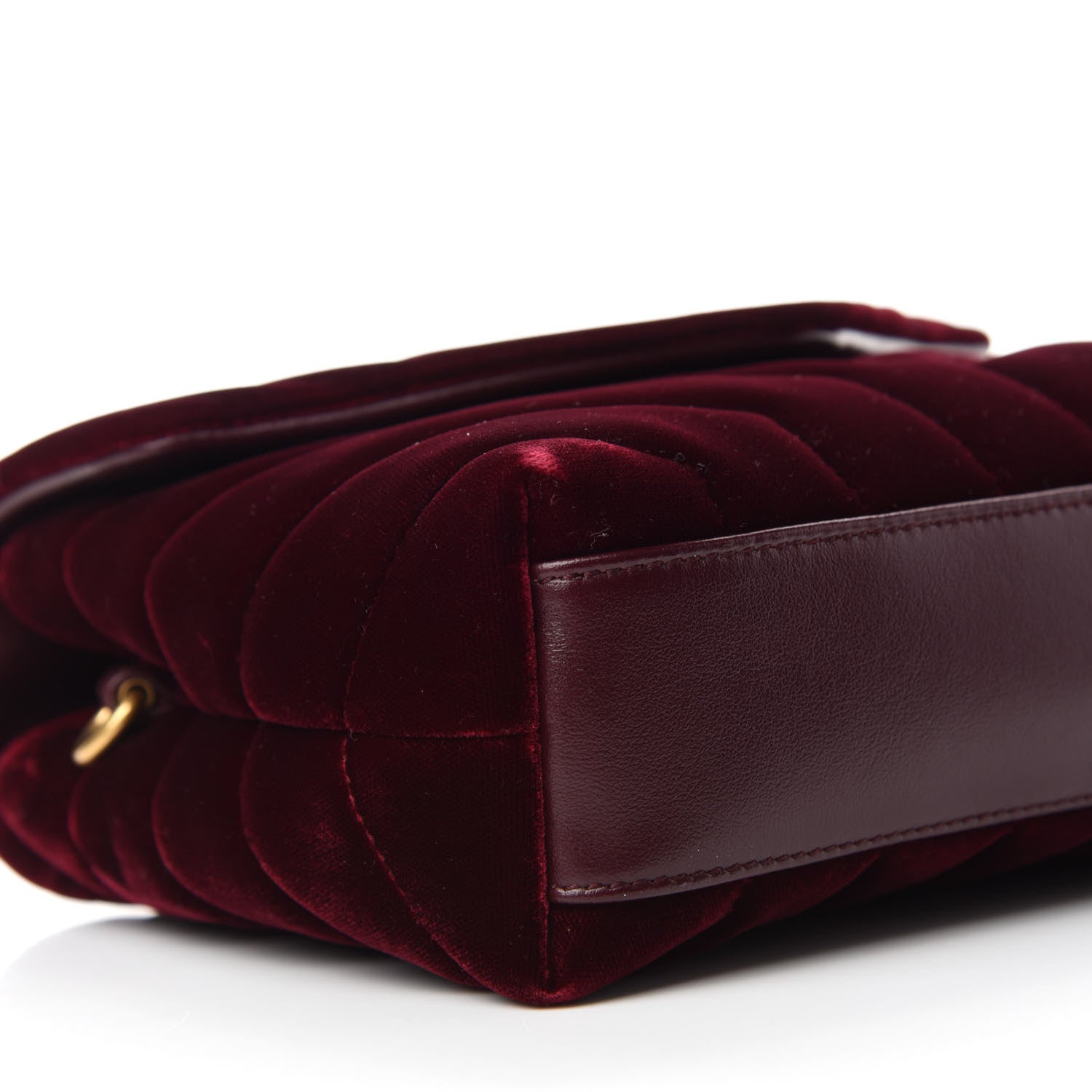 Saint Laurent Velvet Y Quilted Monogram Toy Loulou Crossbody Bag French Burgundy 6 of 12