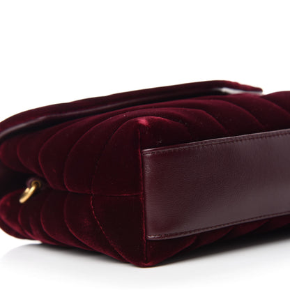 Saint Laurent Velvet Y Quilted Monogram Toy Loulou Crossbody Bag French Burgundy 6 of 12