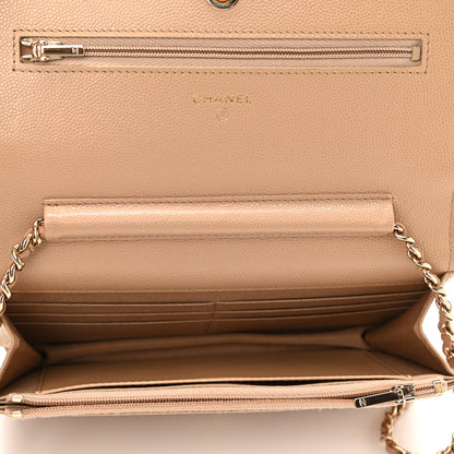 Chanel Caviar Quilted Wallet On Chain WOC Beige 5 of 11