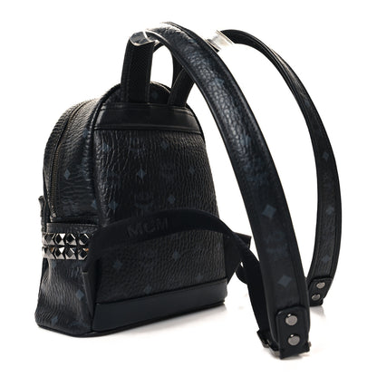 MCM Visetos Side Stud Mini Stark Backpack Black 4 of 10
