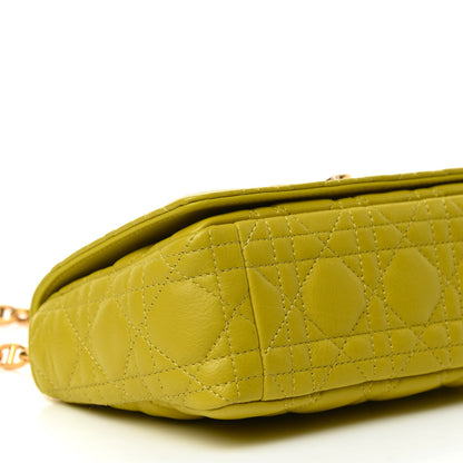 Christian Dior Calfskin Cannage Small Caro Bag Lime 9 of 10