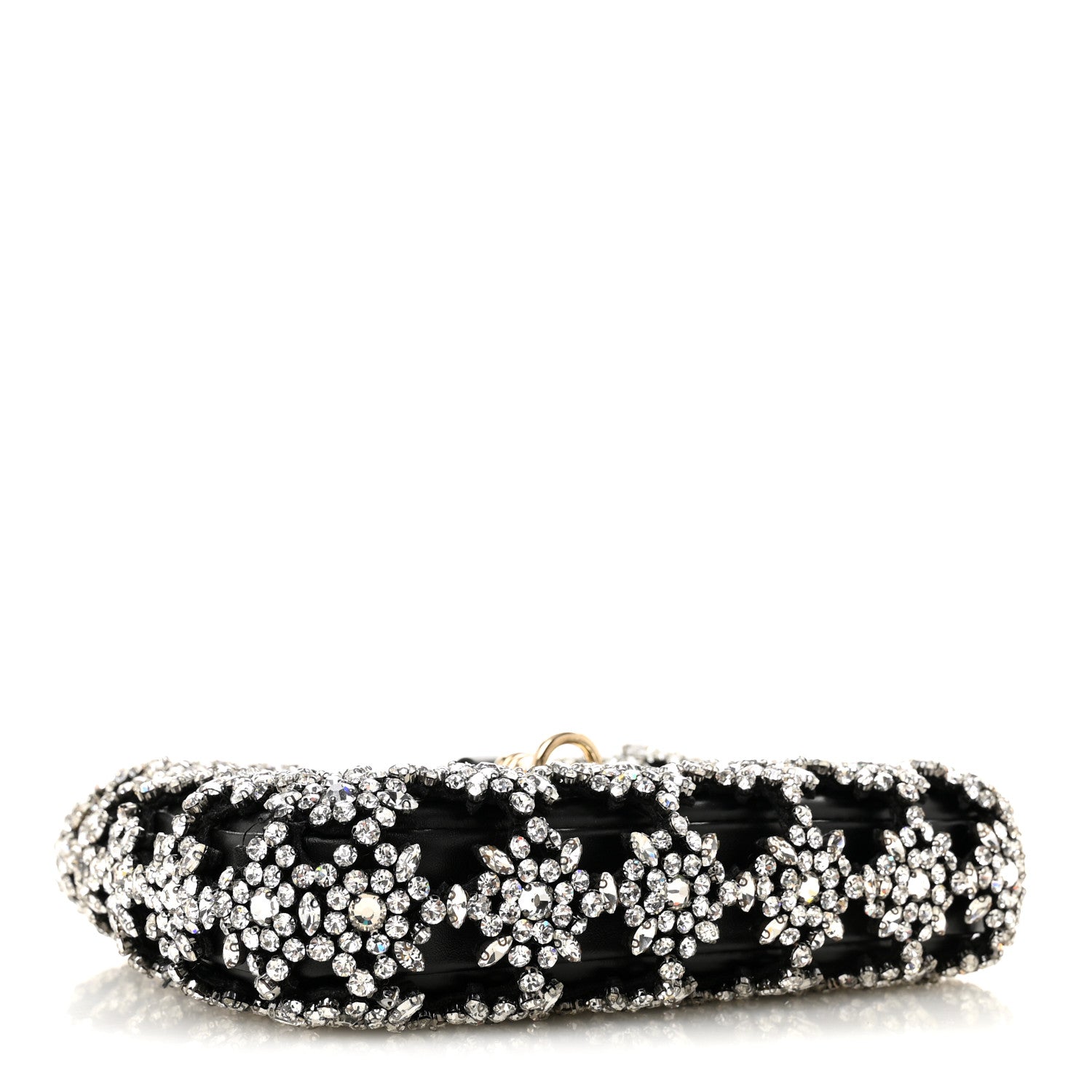 Gucci Calfskin Crystal Mini Jackie Notte Bag Black 4 of 12