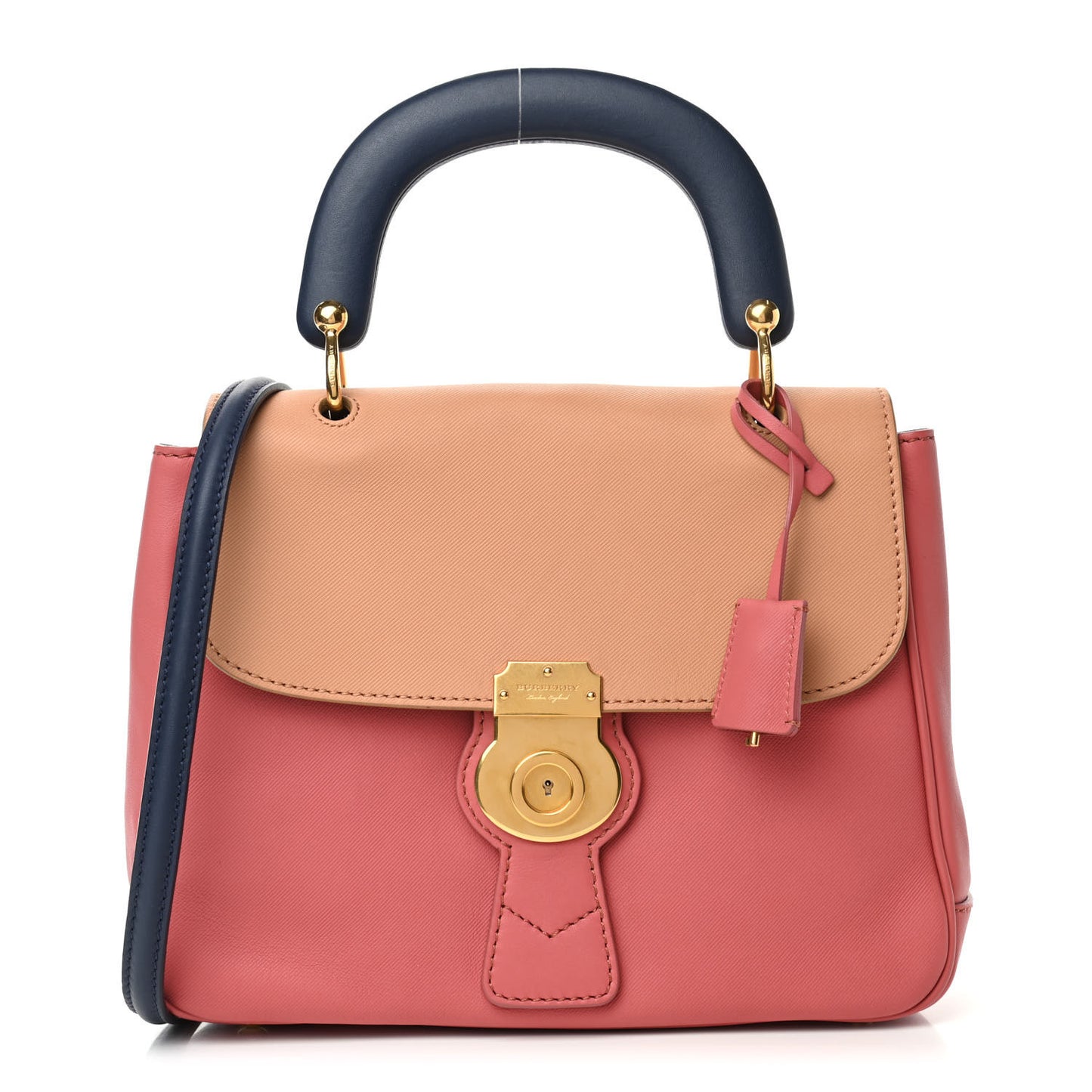 Trench Calfskin Medium DK88 Top Handle Bag Blossom Pink Pale Clementine
