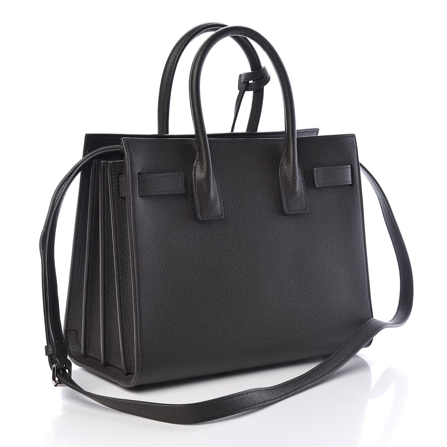 Grained Calfskin Baby Sac De Jour Coal