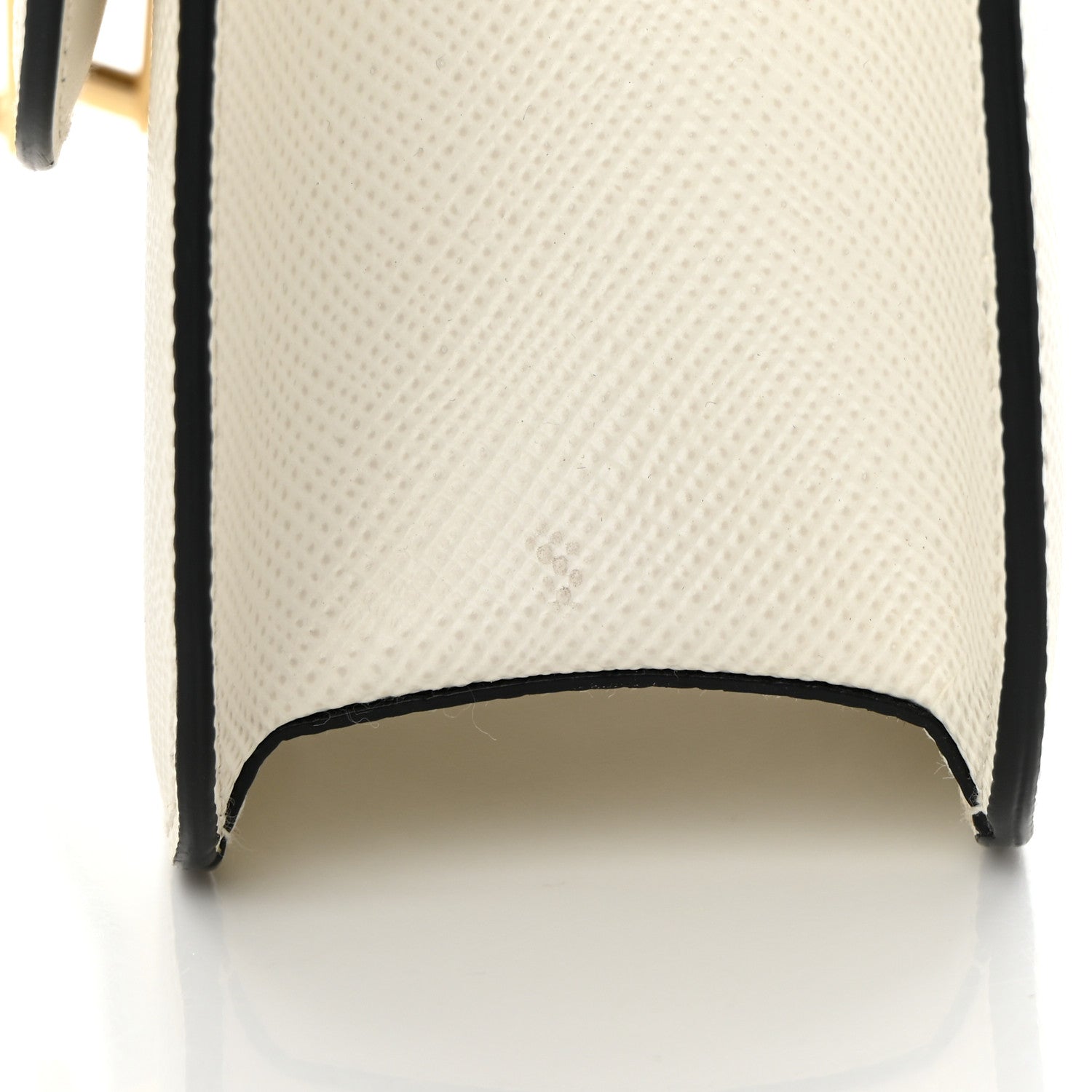 Prada Saffiano Cuir Triangle Embleme Flap Shoulder Bag White 10 of 12