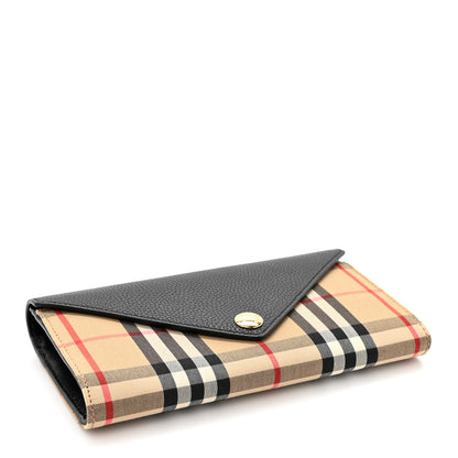 Burberry Vintage Check Grain Calfskin Halton Wallet Black 4 of 7