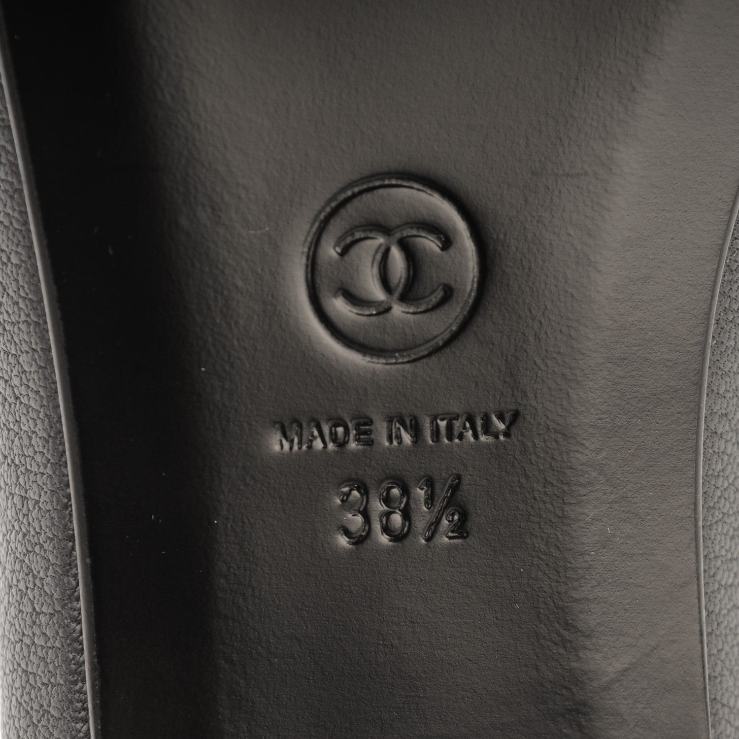 Chanel Patent Goatskin Cap Toe Ballerina Flats 38.5 Grey 7 of 8
