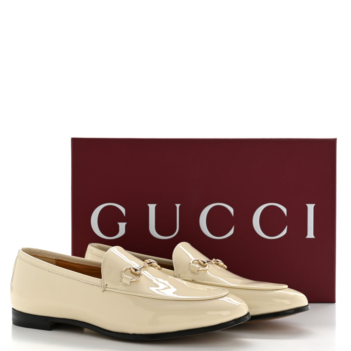 Vitello Vernice Soft Womens Jordaan Loafers 38 New Ivoire