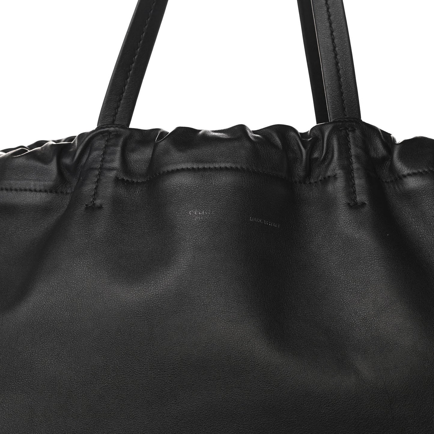 Smooth Calfskin Vertical Coulisse Bag Black