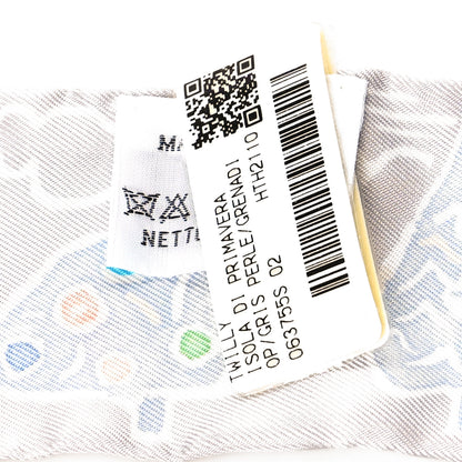 Hermes Silk Isola Di Primavera Twilly Gris Perle Grenadine 8 of 8