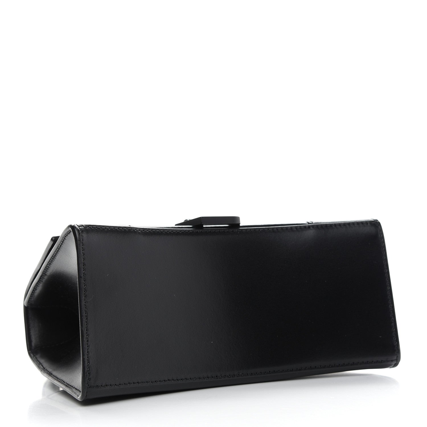 Balenciaga Shiny Box Calfskin Monochrome Small Hourglass Top Handle Bag Black 3 of 7