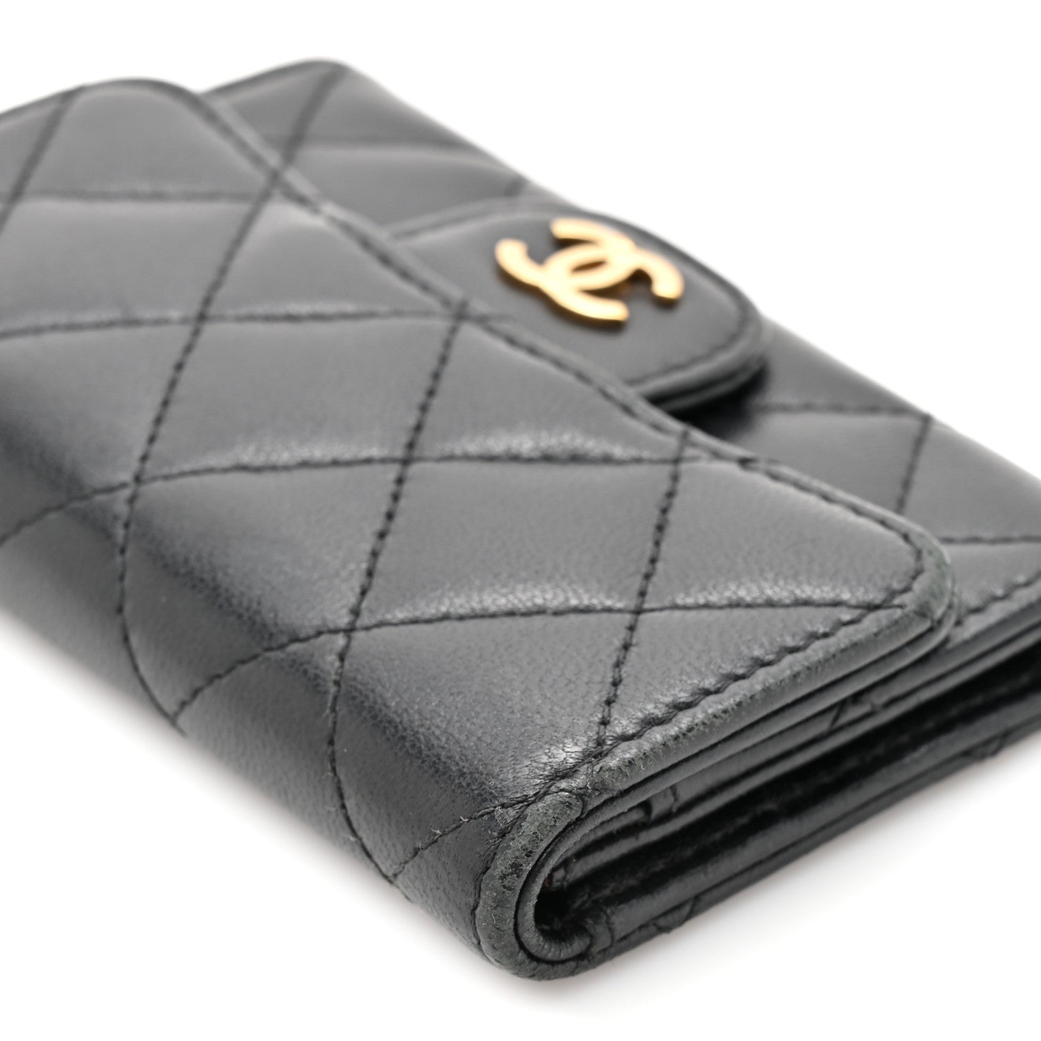 Chanel Lambskin Quilted Flap Card Holder Black 11 of 11