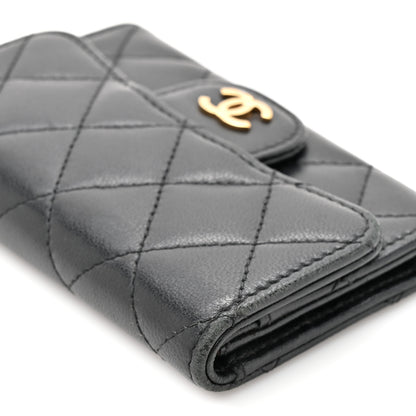 Chanel Lambskin Quilted Flap Card Holder Black 11 of 11