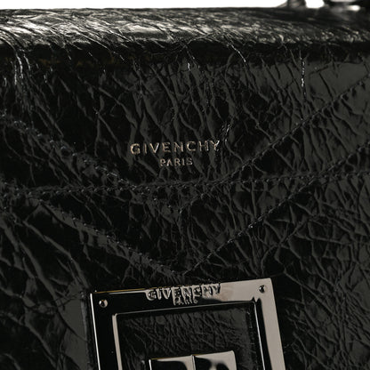 Givenchy Creased Patent Calfskin Medium ID Flap Black 6 of 10