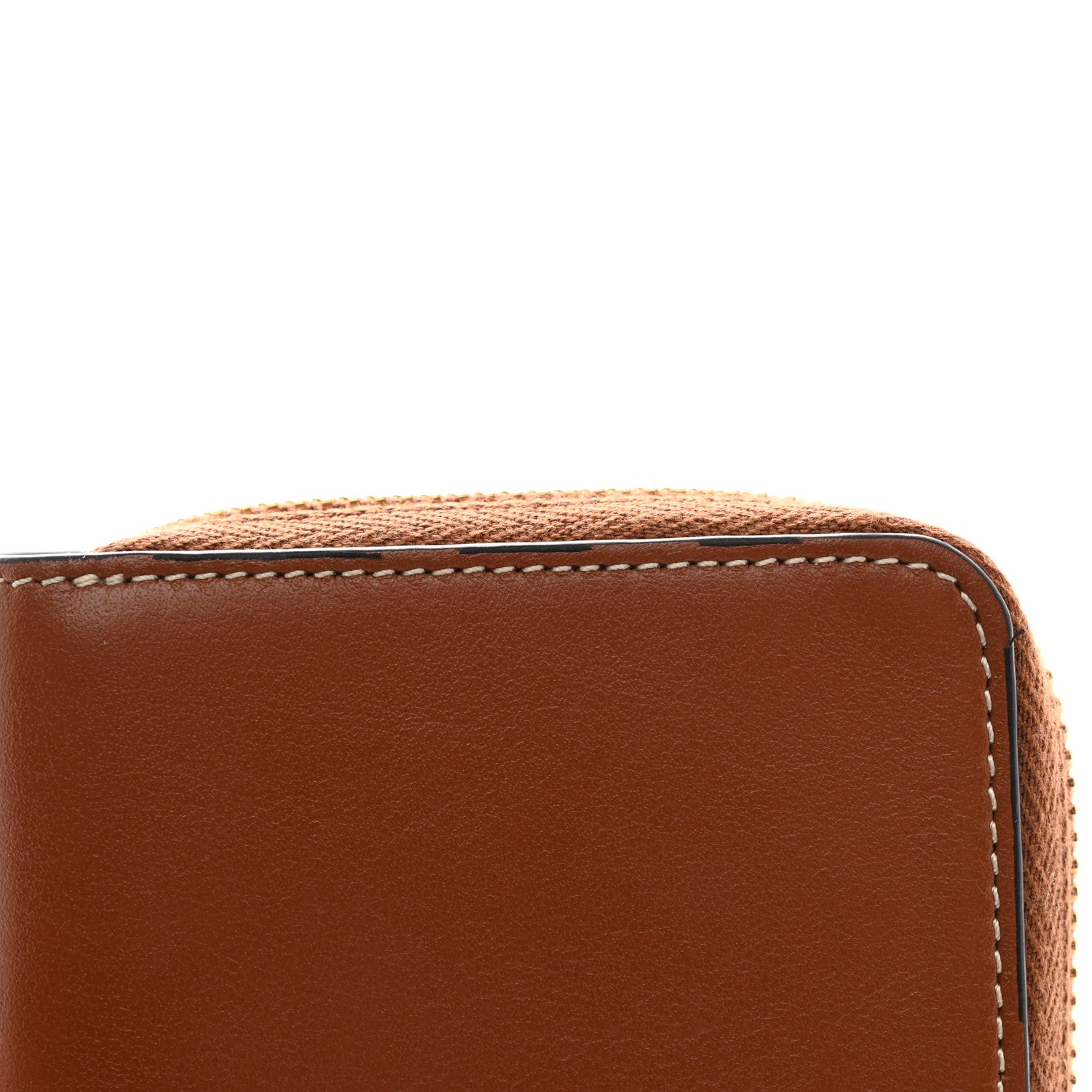 Celine Calfskin Triomphe Zipped Compact Wallet Tan 10 of 11