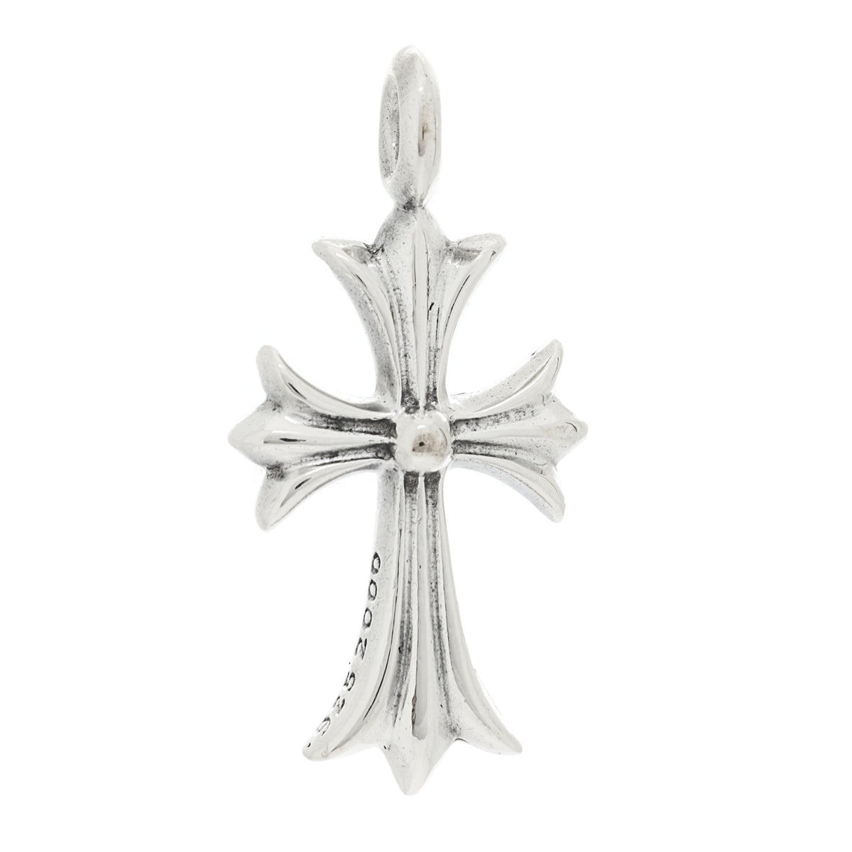 Chrome Hearts Sterling Silver Diamond CH Tiny Cross Pave Pendant 3 of 5