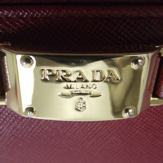 Prada Saffiano Zip Wallet Rubino 8 of 8