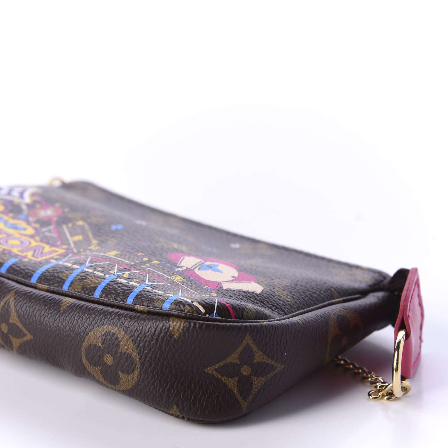 Louis Vuitton Monogram 2020 Christmas Animation Roller Coaster Mini Pochette Accessories Pivoine 7 of 10