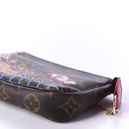Louis Vuitton Monogram 2020 Christmas Animation Roller Coaster Mini Pochette Accessories Pivoine 7 of 10