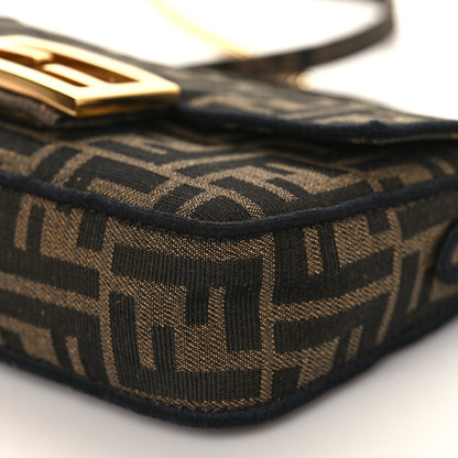 Fendi Fabric Jacquard FF 1974 Mini Baguette Tobacco Moro Black 8 of 8