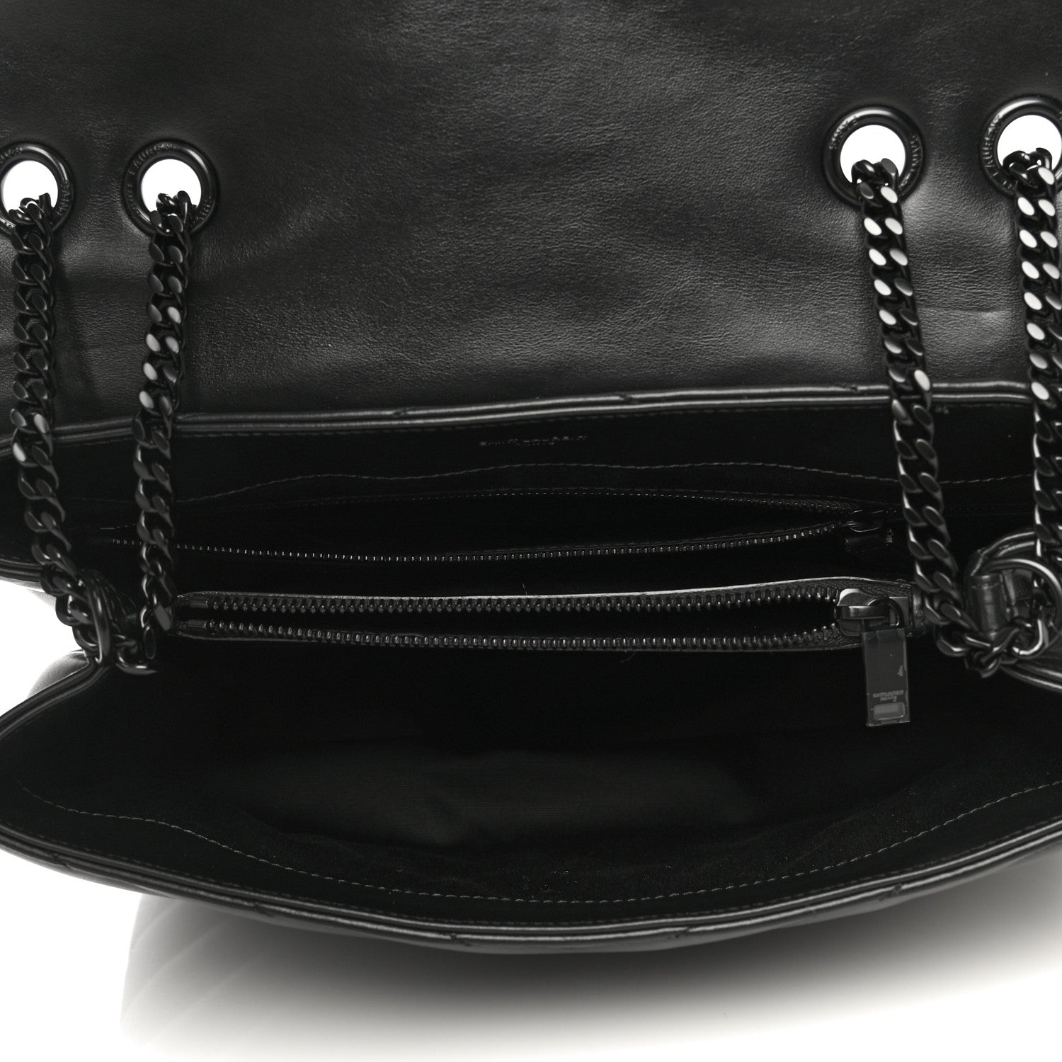 Saint Laurent Calfskin Y Quilted Monogram Medium Loulou Chain Satchel Black 5 of 13