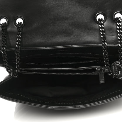 Saint Laurent Calfskin Y Quilted Monogram Medium Loulou Chain Satchel Black 5 of 13