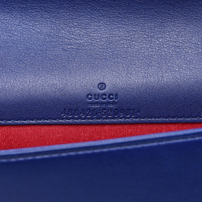 Gucci Velvet Matelasse GG Marmont Mini Bag Cobalt Blue 5 of 12