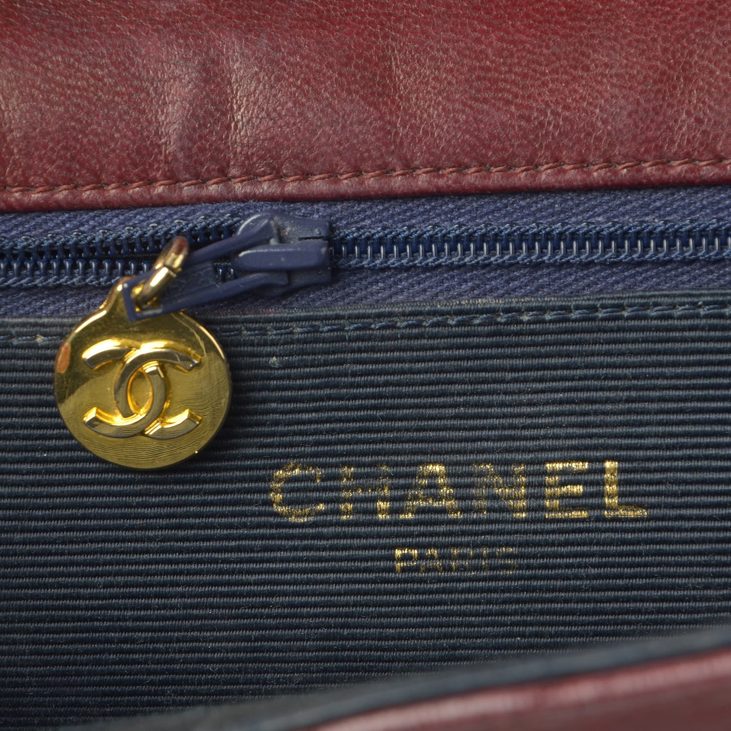 Chanel Lambskin Diagonal Quilted Small Single Flap Dark Red 7 of 11