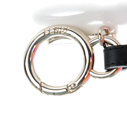 Fendi Fox Fur Shearling Crystal Tria Monster Bag Bug Charm Bubblegum 4 of 5