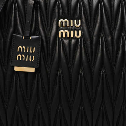 Miu Miu Nappa Matelasse Tote Bag Black 6 of 8
