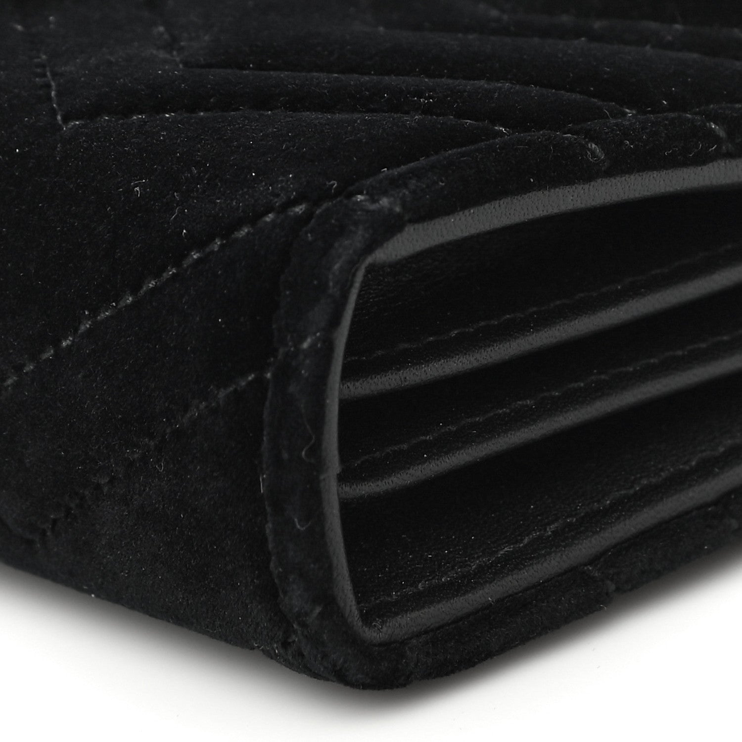 Gucci Velvet Matelasse GG Marmont Chain Wallet Black 9 of 12