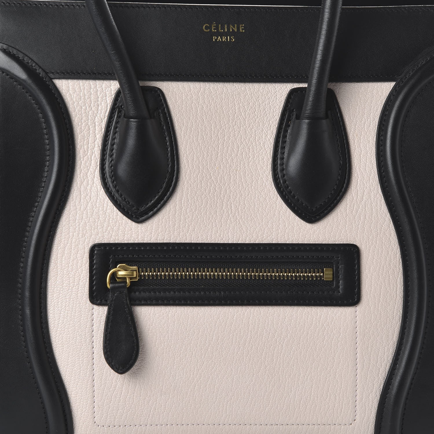 Celine Goatskin Smooth Calfskin Micro Tri-Color Luggage Olive 9 of 9