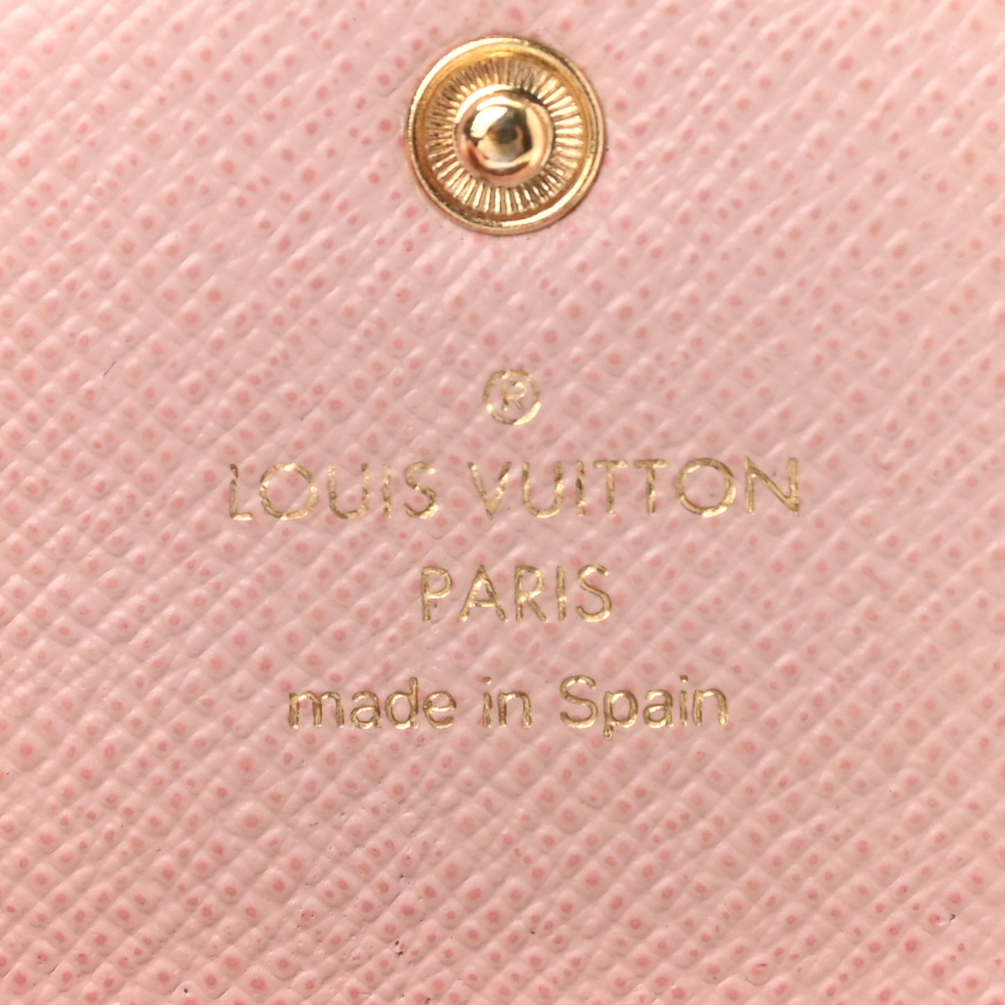 Damier Ebene Rosalie Coin Purse Rose Ballerine