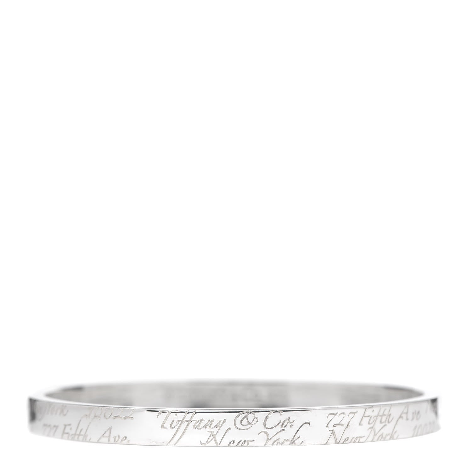 Tiffany Sterling Silver Notes Bangle Bracelet 1 of 5