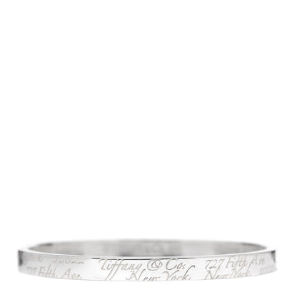 Tiffany Sterling Silver Notes Bangle Bracelet 1 of 5