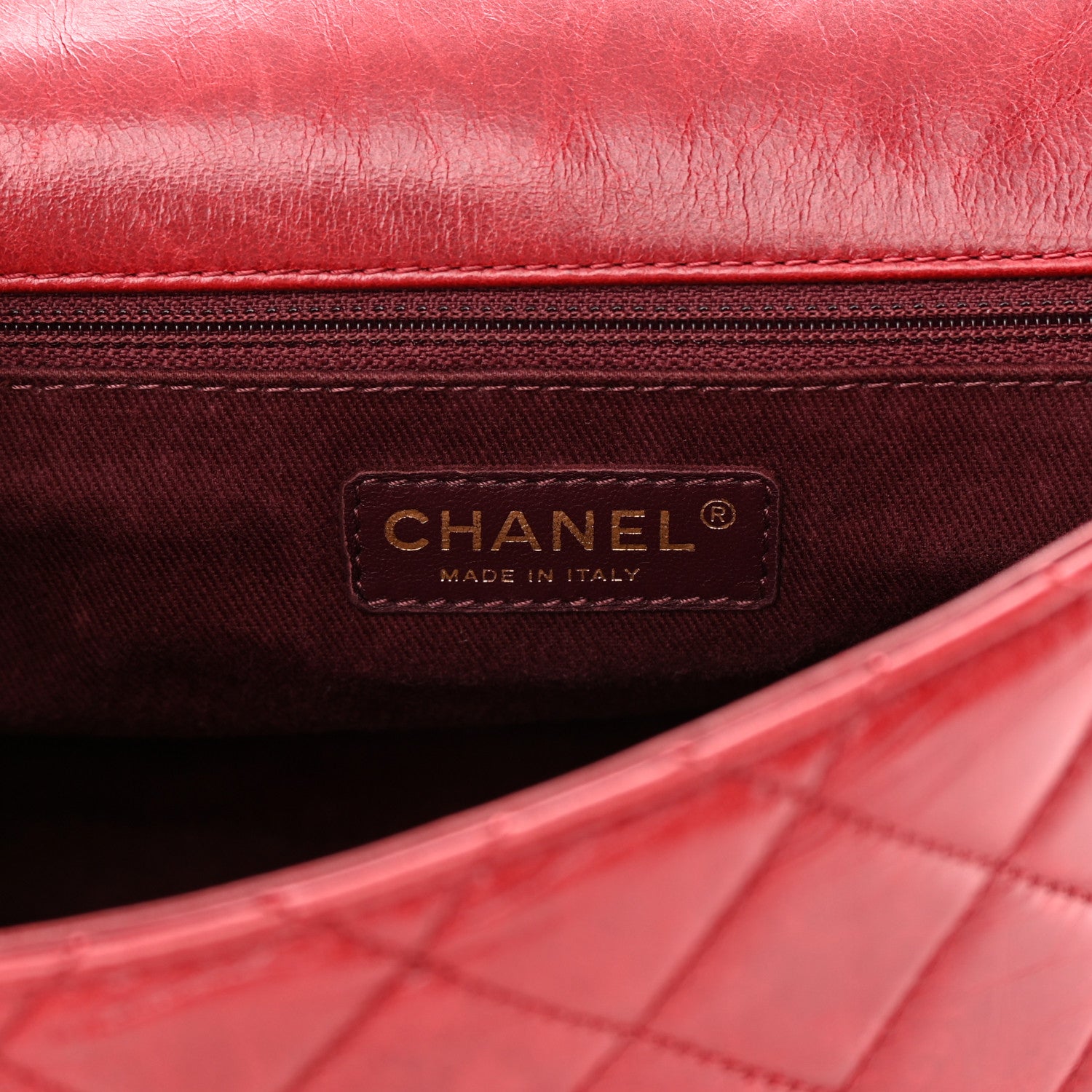 Chanel Glazed Calfskin Castle Rock Medium Flap Red 13 of 18