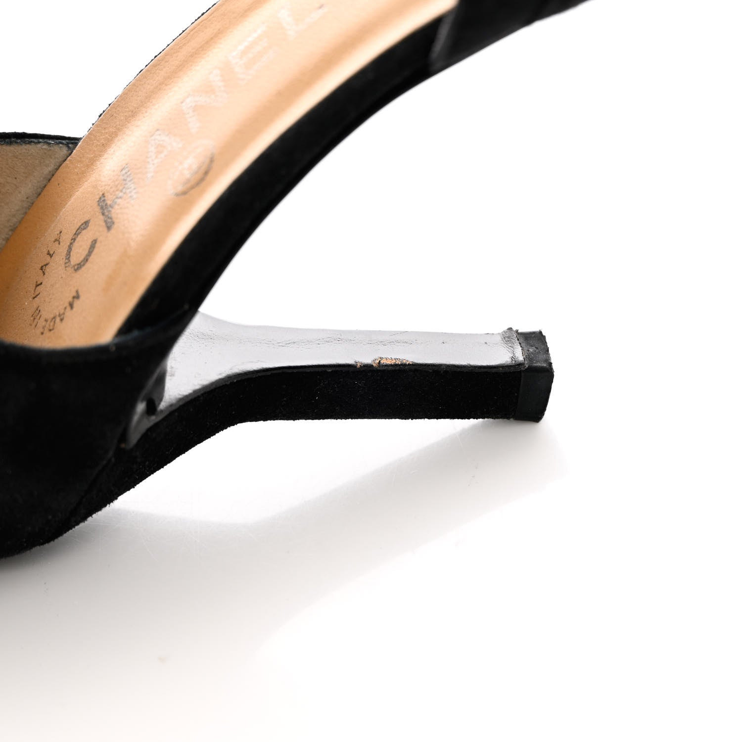 Chanel Suede CC Ankle Strap Pumps 37 Black 12 of 13