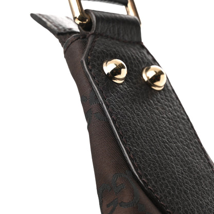 Gucci Canvas GG Reins Hobo Brown Black 13 of 15