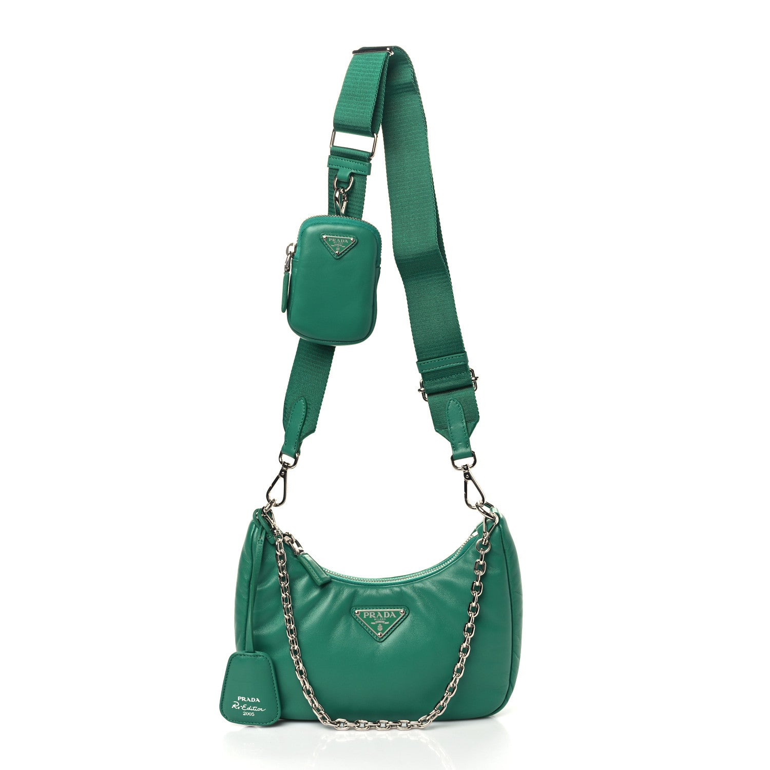 Prada Nappa Soft Padded Re-Edition 2005 Shoulder Bag Mango 1 of 9