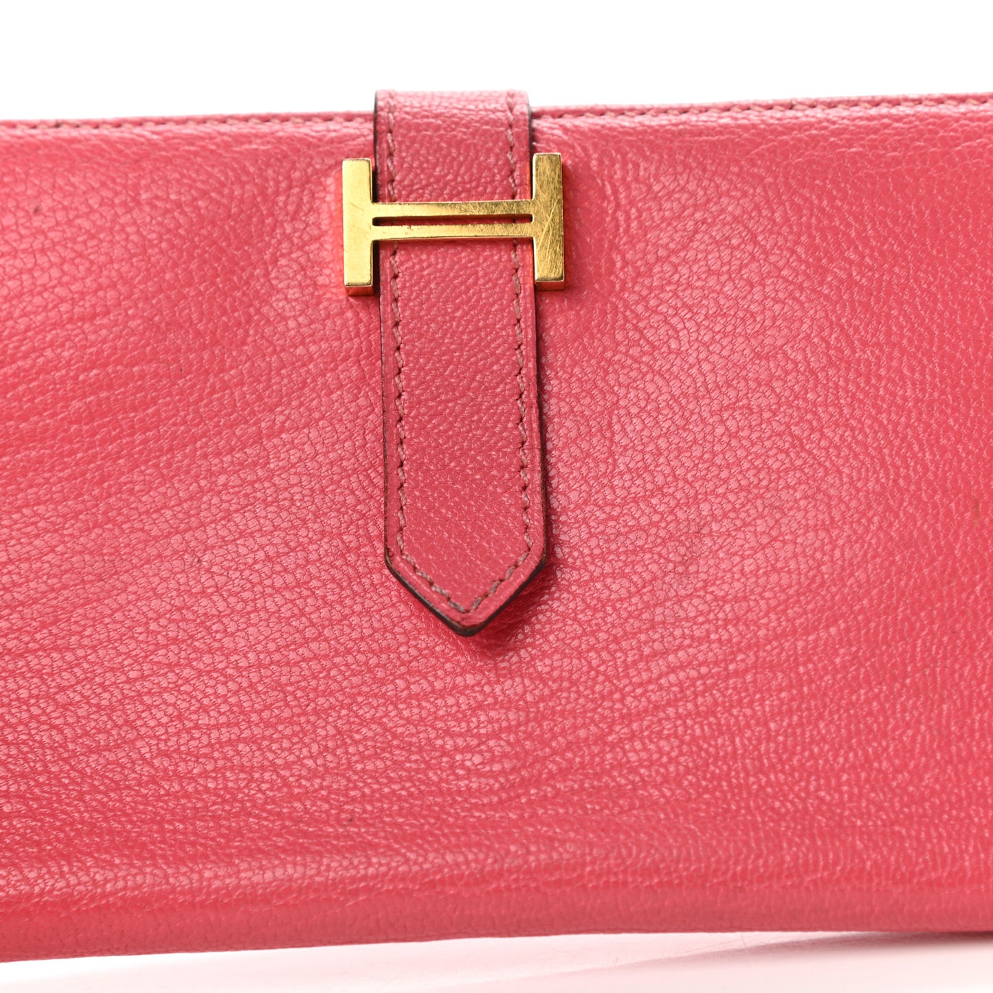 Chevre Mysore Bearn Gusset Wallet Rose Azalee