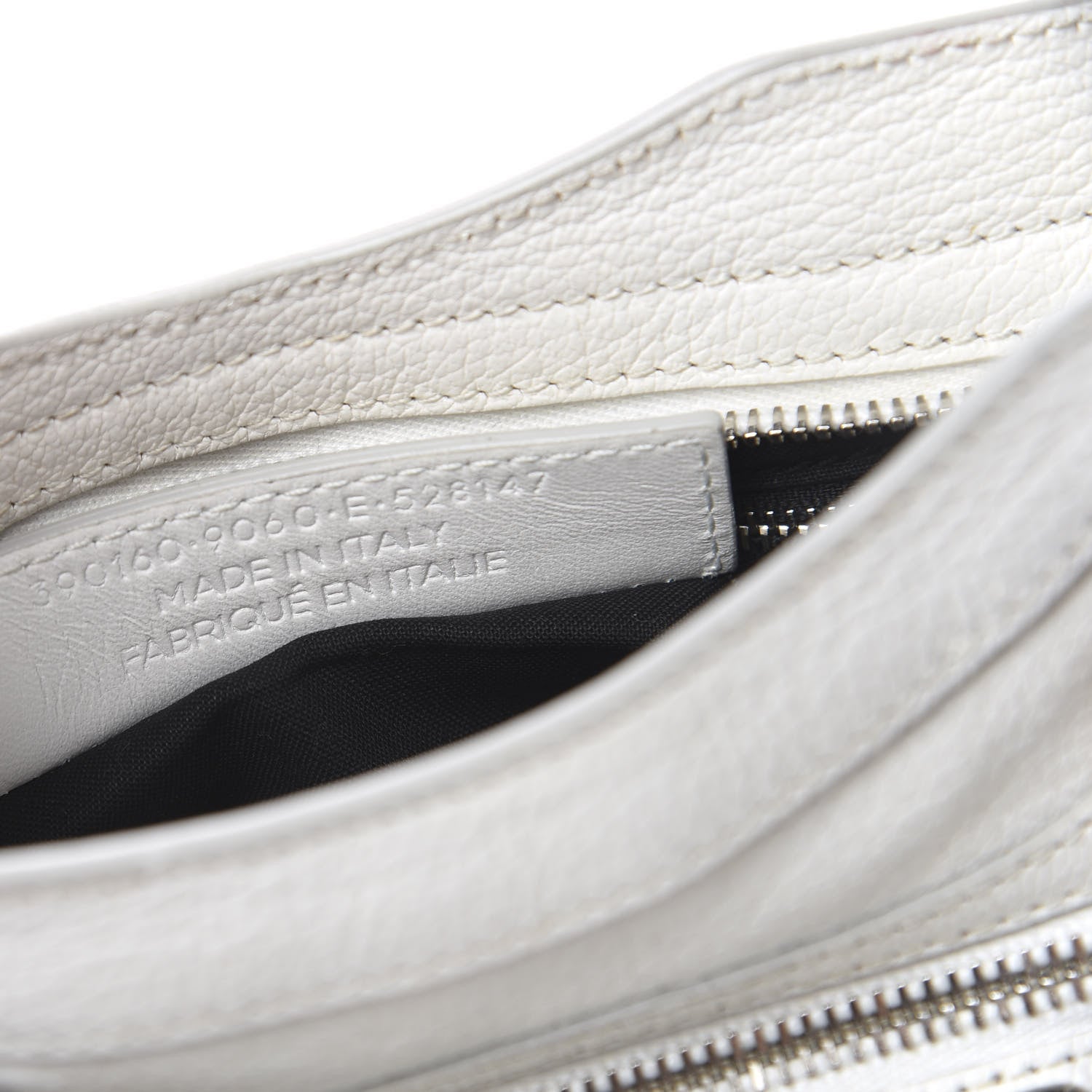 Balenciaga Chevre Silver Metallic Edge Hardware Mini City White 6 of 9