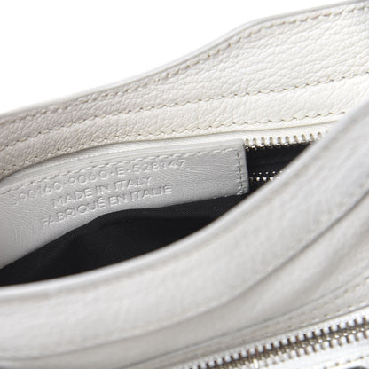 Balenciaga Chevre Silver Metallic Edge Hardware Mini City White 6 of 9