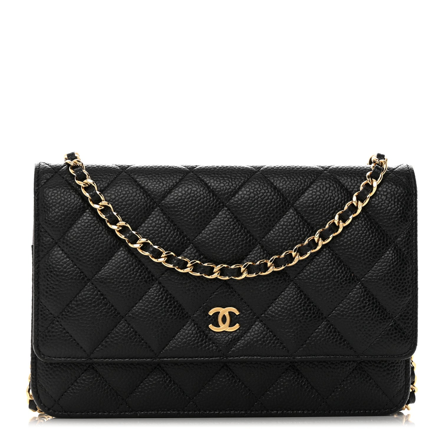 Chanel Caviar Quilted Wallet on Chain WOC Black 1 of 14
