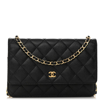 Chanel Caviar Quilted Wallet on Chain WOC Black 1 of 14